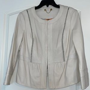 Tory Burch leather perforated jacket